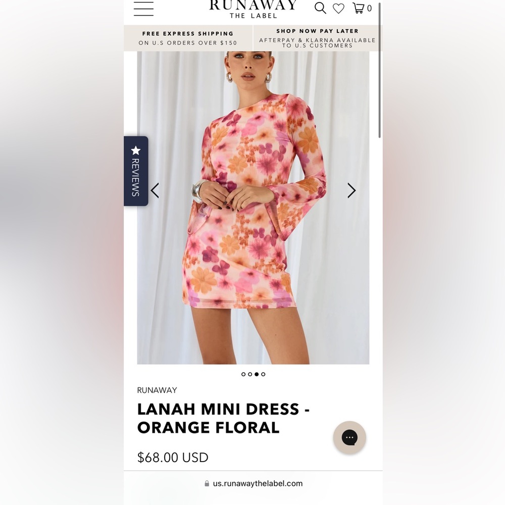 Runaway the label dress size XS
